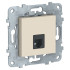 Розетка телефонная RJ11, Бежевый, Unica New Schneider NU549244