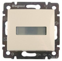 Кнопка без фиксации с подсветкой и держателем, слоновая кость, Valena Classic Legrand 774117