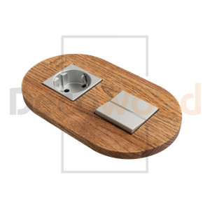 Рамка 2 местная деревянная под электрику ABB Zenit, Ясень в масле, DecoWood РЗМ*2-ЯМ