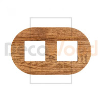 Рамка 2 местная деревянная под электрику ABB Zenit, Ясень в масле, DecoWood РЗМ*2-ЯМ