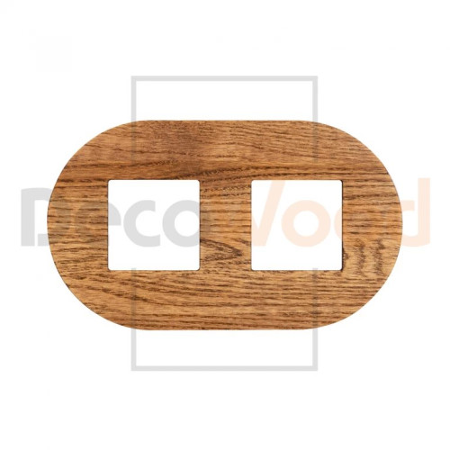 Рамка 2 местная деревянная под электрику ABB Zenit, Ясень в масле, DecoWood РЗМ*2-ЯМ
