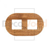 Рамка 2 местная деревянная под электрику ABB Zenit, Ясень в масле, DecoWood РЗМ*2-ЯМ