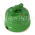 Выключатель фарфоровый 1 кл. проходной (2 положения), Зеленый, ТМ МезонинЪ GE70404-10