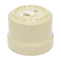 Розетка керамика компьютерная RJ45, слоновая кость, Retrika RS-INT-05