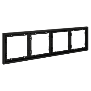 Рамка 4 местная, пластик, Черный матовый, Voltum S70 VLS100408