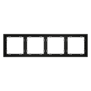 Рамка 4 местная, пластик, Черный матовый, Voltum S70 VLS100408