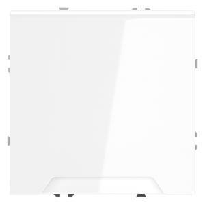 Розетка с З/К, шторками и крышкой, Белый матовый, S70 Voltum VLS040302