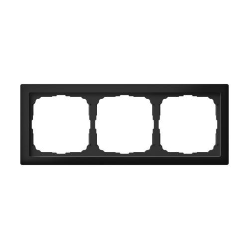 Рамка 3 местная, натуральное стекло, Черный матовый, ArtGallery SE GAL331003