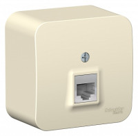 Розетка О/У компьютерная RJ45 кат.5E, Молочный, Blanca SE BLNIA045002