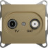 Розетка телевизионная TV-SAT оконечная, Титан, Glossa SE GSL000497