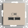 Розетка USB для зарядки, Песочный, AtlasDesign SE ATN001233