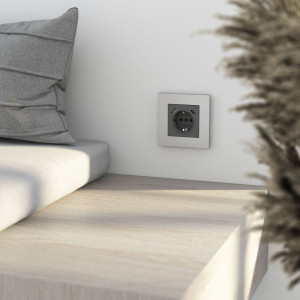 Рамка 1 местная металл, Алюминий, AluMax Werkel W0013506