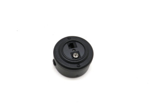 Розетка тел+комп TV+RJ45, металл, Чёрный\Чёрный муар, Petrucci 400BMR