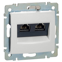 Розетка 2ая компьютерная RJ45 STP 10, белый, Valena Classic Legrand 770073