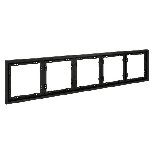 Рамка 5 местная, пластик, Черный матовый, Voltum S70 VLS100508