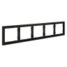 Рамка 5 местная, пластик, Черный матовый, Voltum S70 VLS100508