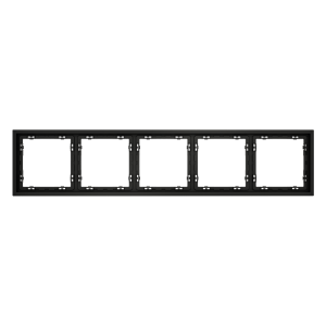 Рамка 5 местная, пластик, Черный матовый, Voltum S70 VLS100508