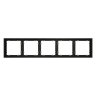 Рамка 5 местная, пластик, Черный матовый, Voltum S70 VLS100508