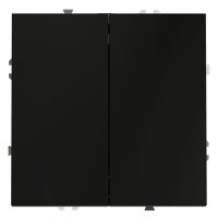 Кнопка без фиксации 2-кл., Черный матовый, S70 Voltum VLS020608