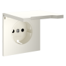 Лицевая панель для розетки с З/К, шторками и крышкой, Хлопок, S70 Voltum VLS000813