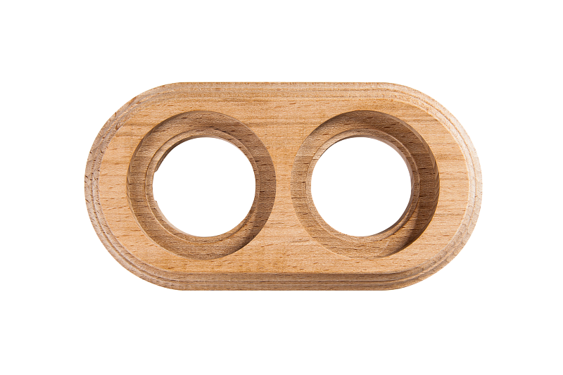 Рамка 2 местная дерево натурель Bironi BF1-620-10/П (скрытые пазы)