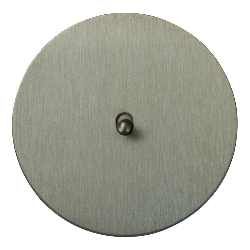 Выключатель тумблерный 1 кл. перекр. (внутренний монт.) капля, Никель, Аrt Salvador EU010101A03