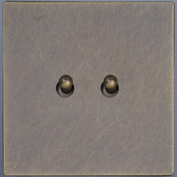 Выключатель жалюзи тумблерный 2 кл. (внутренний монт.), Антик, Bilbao Salvador SJAN66A6A6