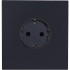 Розетка с З/К (внутренний монт.), Черный, Castilla Salvador SJAN13BC10