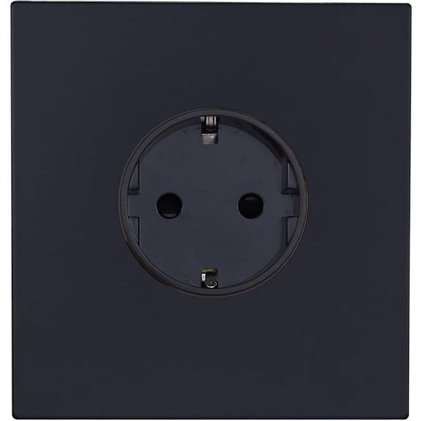 Розетка с З/К (внутренний монт.), Черный, Castilla Salvador SJAN13BC10