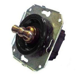 Выключатель повор. на 2 положения проходной (внутренний монт.), Черный, Salvador CL11BL