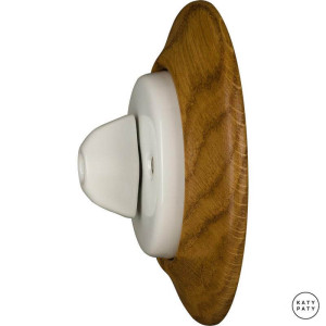 Выключатель поворотный 1 кл., дуб матовый, Katy Paty LIROM1