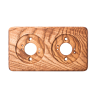 Рамка 2 местная деревянная на бревно D220 мм, ясень в масле, DecoWood ОМРкв2М-220