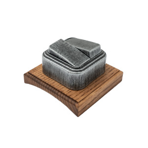 Накладка 1 местная деревянная на бревно D300 мм, Ясень в масле, DecoWood ОММ1-300