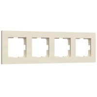 Рамка 4 местная пластик, Айвори матовый, Slab Werkel W0042962