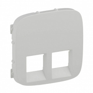 Лицевая панель розетки 2-ой комп./ телеф. RJ45/RJ11, белая, Valena Allure Legrand 755425
