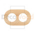 Рамка 2 местная деревянная под электрику ONEKEY, Ясень без тонировки, DecoWood ROC*2-AN