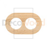 Рамка 2 местная деревянная под электрику ONEKEY, Ясень без тонировки, DecoWood ROC*2-AN