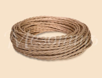 Ретро кабель витой 2x2,5 Беж. перламутр, ТМ МезонинЪ GE70112-29 (1 метр)