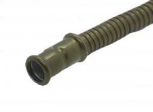 Угол соединительный гофрированный для трубы D22 мм., Бронзовый, Villaris-Loft Metallic Premium 310222528