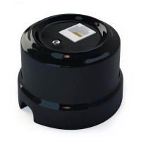 Розетка керамика компьютерная RJ45, черный, Retrika RS-INT-08