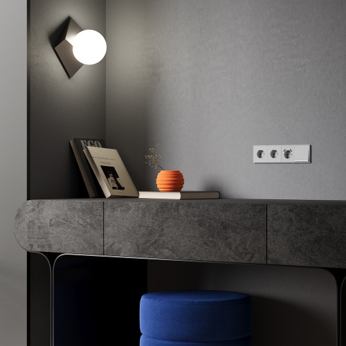 Клавиша для выключателя 1-кл с подсветкой, Серый, S70 Voltum VLS000216