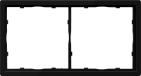 Рамка 2 местная, пластик, Матовый карбон, Donel  DA DA21230