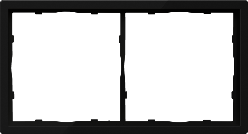 Рамка 2 местная, пластик, Матовый карбон, Donel  DA DA21230