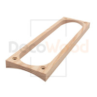Накладка 4 местная под подрозетник Kopos на бревно D240 мм, ясень без тонировки, DecoWood СМК4-240