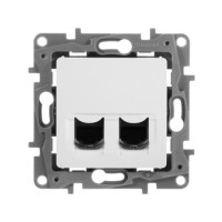 Розетка 2-я компьютерная RJ45 Cat. 6e, белая, Etika Legrand 672254