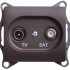 Розетка телевизионная TV-SAT оконечная, Шоколад, Glossa SE GSL000897