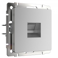 Розетка телефонная RJ11, Серебряный, Werkel W1182006