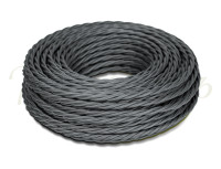 Ретро кабель витой 2x0,75 Графит, ТМ МезонинЪ GE70140-38 (1 метр)