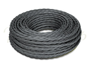 Ретро кабель витой 2x0,75 графит (бухта 50 м.), ТМ МезонинЪ GE70140-38