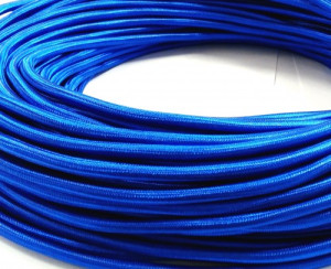 Ретро кабель круглый 3x2,5 Синий шёлк, Interior Wire ПДК3250-СНШ (1 метр)